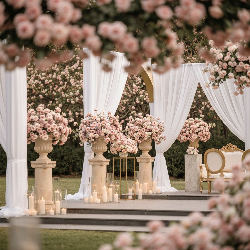 Elegant wedding ceremony setup